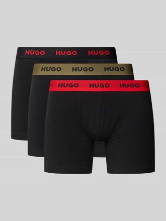 HUGO BOSS Trunks mit elastischem Label-Bund im 3er-Pack Modell BOXER BRIEF in Black, Gr&ouml;&szlig;e XXL