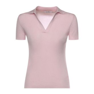 Max Mara Polo Shirts, female, Pink, Size: L Polo Shirt