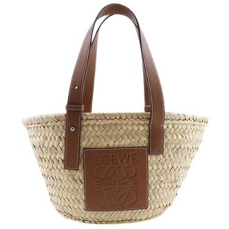 Loewe Pre-owned Tote Bags, female, Beige, Size: ONE SIZE Pre-owned Raffia Tote