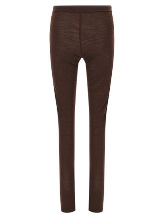 Jil Sander Womens Bordeaux Polyester Leggings Clothing