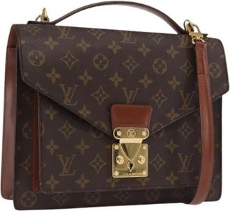 Louis Vuitton Pre-owned Canvas Handtas - Dames - Vintage Handtas - Bruin - ONE Size - Vintage