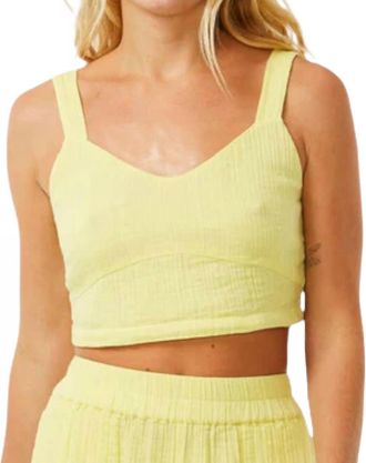 Rip Curl Premium Surf Crop Top In Bright Yellow