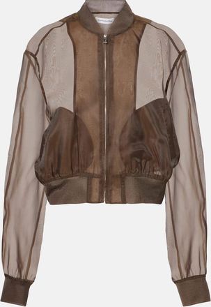 Frankie Shop Micky silk-blend bomber jacket