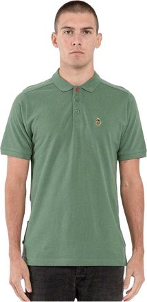 Luke 1977 Heren Robbie Geborduurd Logo Regular Poloshirt (Groen)