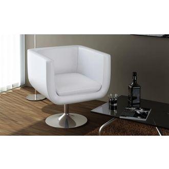 vidaXL Taburete De Bar Cuero Sint&eacute;tico Blanco Vidaxl