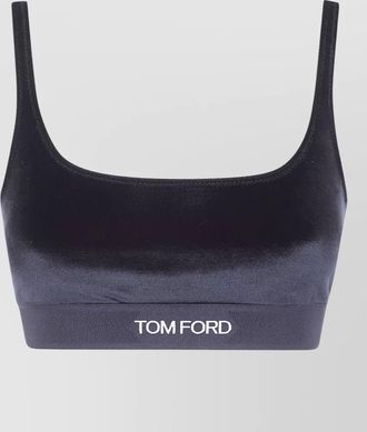 Tom Ford lustrous velour bralette scoop neckline