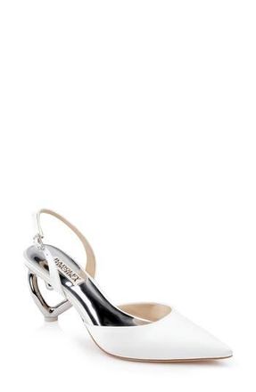 Badgley Mischka Lucille Slingback Pointed Toe Pump in Soft White at Nordstrom Rack, Size 7