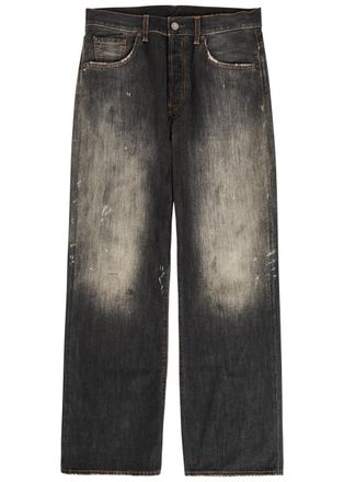 Acne Studios 2021M Paint-effect Straight-leg Jeans - Black - 30 (W30 / S)