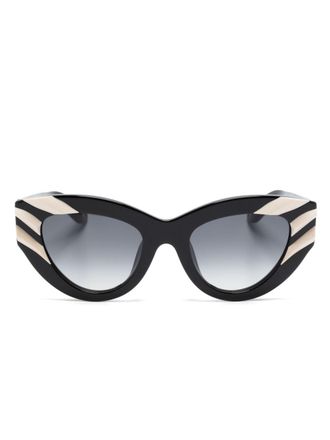 Roberto Cavalli 3D-detail cat eye-frame sunglasses - women - Acetate - 51 - Black