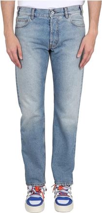 Marcelo Burlon Medium Stone Cross Reg Pant - Heren - Slim Fit Jeans - Blauw - W30 - Katoen - Jeans