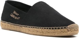 Saint Laurent Low-Top Sneaker - Embroidered Logo Espadrilles - Gr. 41 (EU) - in Schwarz - für Damen