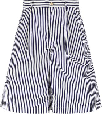 Comme Des Gar&ccedil;ons Blue Cotton Bermuda Mens Shorts