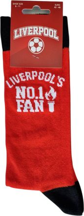 Generic ADULT SOCKS WITH LOGO LIVERPOOLS NO.1 FAN shoe size is 8 to 11