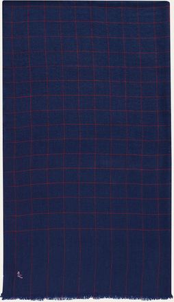 Anderson & Sheppard Mens Hairline Windowpane Check Cashmere Scarf