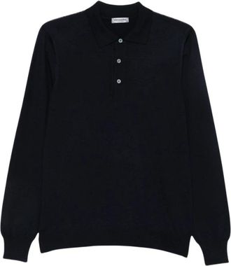 Vengera Tennis M/L Polo - Heren - Polos - Blauw - M - Wol - Tops