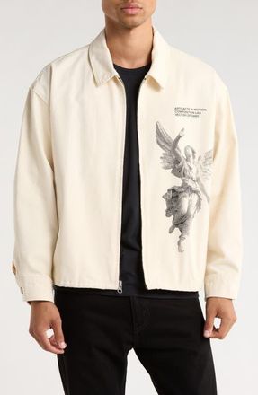 PacSun Artifacts in Motion Crop Cotton Jacket in Cream at Nordstrom, Size X-Large
