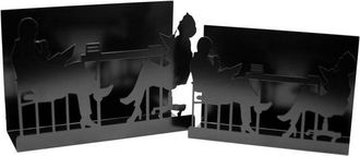 Vacchetti Portariviste De Metal Negro 350x120x240