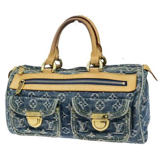 Louis Vuitton Neo Speedy Bag Denim Blue Denim_Jeans Handbag (Pre-Owned)