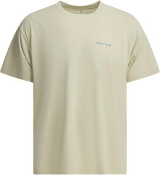 Montbell T-shirt met korte mouwen en logo - Heren - T-shirts - Beige - M - Polyester - Tops