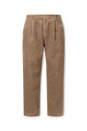 Folk Wide-Leg Cotton-Corduroy Trousers