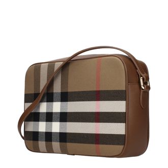 Burberry Fabric Crossbody Bag - Beige