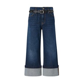 Pinko Cyntia Jeans - female - PINKO - Wide Jeans - Blue - W24 - Jeans