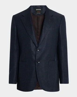 Ermenegildo Zegna Men & apos;s Oasi Cashmere Tonal Plaid Sport Coat