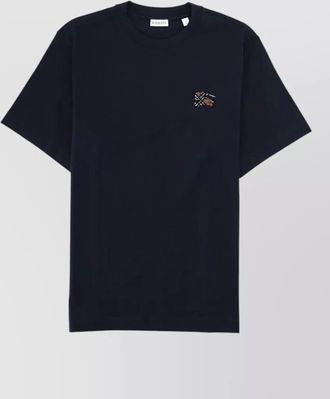 Burberry cotton embroidered crewneck t-shirt