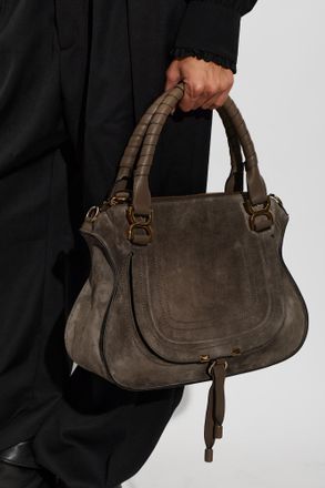 Chlo&eacute; Suede Bag Marcie M, Womens, Grey