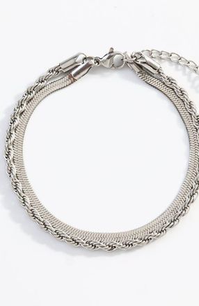 Mint & Lily Essential Layered Bracelet in Silver at Nordstrom