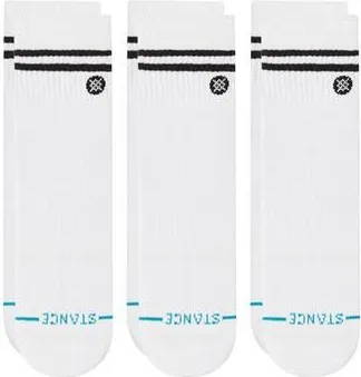 Stance Core 3-Pack Cotton Blend Quarter Socks in White at Nordstrom Rack, Size Large