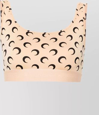Marine Serre moon print sleeveless crop top