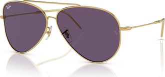 Ray-Ban Aviator Reverse 59mm Pilot Sunglasses in Purple at Nordstrom