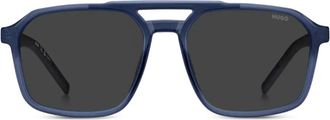 HUGO BOSS Occhiali da sole geometrici - Blu