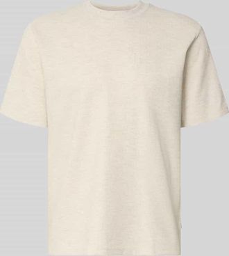 Jack & Jones Jack & Jones T-Shirt mit Stehkragen Modell AUSTIN in Offwhite, Gr&ouml;&szlig;e XXL