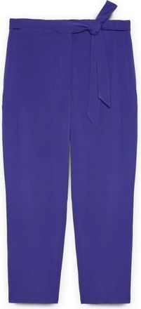 Fiorella Rubino Lenzing Ecovero viscose broek - Dames - Straight fit broeken - Blauw - L - Broeken
