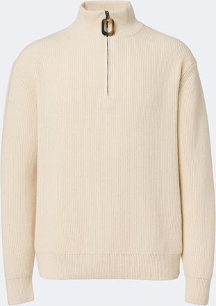 J.W.Anderson Pullover in lana e cotone a coste