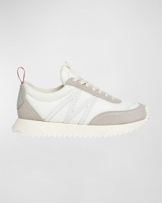 Moncler Mens Pacey Nylon and Suede Runner Sneakers
