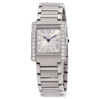 Cartier Tank Francaise Small Model Diamond Silver Dial Ladies Watch W4TA0020