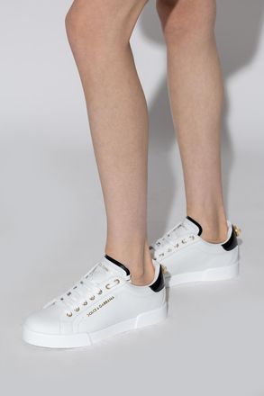 Dolce & Gabbana Sneakers With Logo, Womens, White