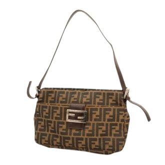 Fendi Pre-owned Shoulder Bags, female, Brown, Size: ONE SIZE Pre-owned Nylon Shoulder Bag