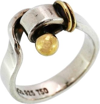 Tiffany & Co. Yellow Gold (18K) Silver 925 Band Ring (Pre-Owned)