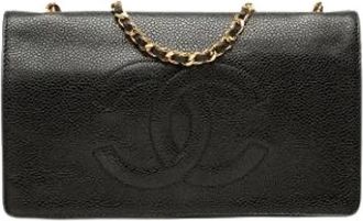 Chanel Pre-owned Crossbody Bag - Dames - Vintage Schoudertas - Zwart - ONE Size - Leer - Vintage