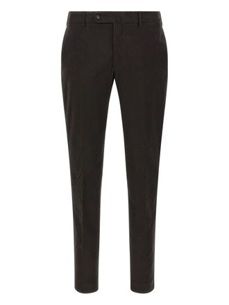 Incotex Black Slim-Fit Tailored Structured Pants