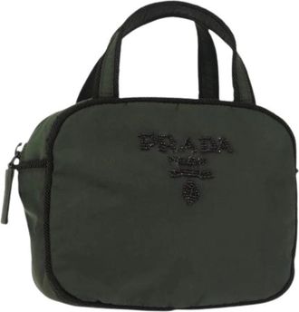 Prada Pre-owned Vintage Handtas - Dames - Vintage Handtas - Groen - ONE Size - Nylon - Vintage