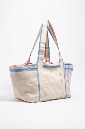 Bimba & Lola Linen Maxi Bag in Ecru at Nordstrom