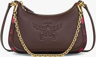 MCM Aren Duo Hobo in Maxi Visetos and Calfskin in Cinnamon at Nordstrom