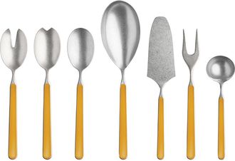 Mepra Fantasia Pewter Serving Set - 7 Pieces in Mustard at Nordstrom