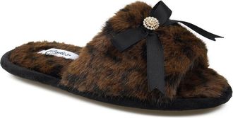 Candie's Wendy Faux Fur Slide Sandal in Brown at Nordstrom, Size 10