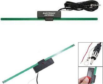 Trade Shop Trade Shop - Antenna Interna Adesiva Elettronica 605 Amplificata Universale Per Auto Fm 12v
